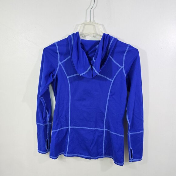Kirkland Performance Hoodie Small Blue Stretch Zip Activewear Top - Picture 5 of 8